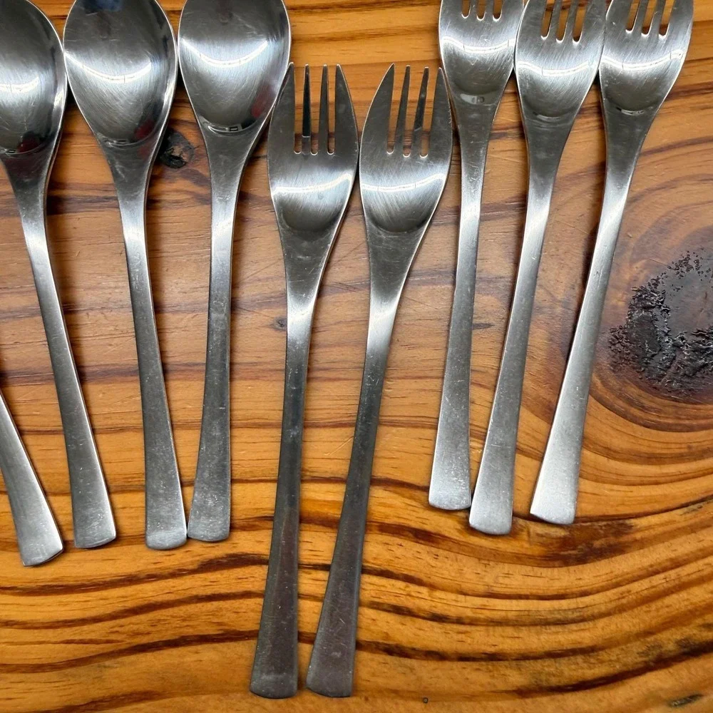 Dalia Olympia‎ Spain 18/10 Stainless Steel Flatware 9pc Spoons Forks MCM 60s